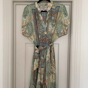 Vintage Bell Silk Floral Paisley Scarf Dress sz6